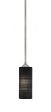  560-GP-4099 - Zilo Stem Mini Pendant, Graphite Finish, 4" Black Matrix Glass