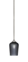  560-GP-4252 - Zilo Stem Mini Pendant, Graphite Finish, 5" Smoke Textured Glass