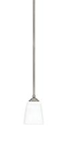  560-GP-460 - Zilo Stem Mini Pendant, Graphite Finish, 4.5" Square White Muslin Glass