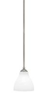  560-GP-4761 - Zilo Stem Mini Pendant, Graphite Finish, 6.25" White Marble Glass