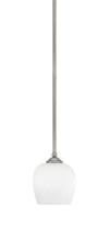  560-GP-4811 - Zilo Stem Mini Pendant, Graphite Finish, 6" White Marble Glass