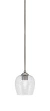  560-GP-4812 - Zilo Stem Mini Pendant, Graphite Finish, 6" Smoke Bubble Glass