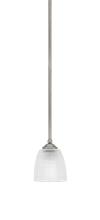  560-GP-500 - Zilo Stem Mini Pendant, Graphite Finish, 5" Clear Ribbed Glass