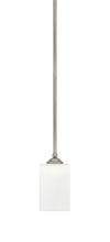  560-GP-531 - Zilo Stem Mini Pendant, Graphite Finish, 4" Square White Muslin Glass