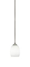  560-GP-615 - Zilo Stem Mini Pendant, Graphite Finish, 5" White Linen Glass