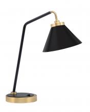  59-MBNAB-421-MB - Desk Lamp, Matte Black & New Age Brass Finish, 7" Matte Black Cone Metal Shade