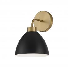  652011AB - 1-Light Sconce in Aged Brass and Black