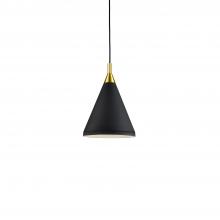  492710-BK/GD - Dorothy 10-in Black With Gold Detail 1 Light Pendant