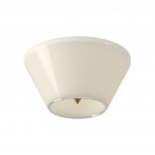  FM45707-BG/GO - Holt 7-in Brushed Gold/Glossy Opal Glass LED Flush Mount