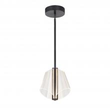  PD62511-BK/LG - Mulberry 11-in Black/Light Guide LED Pendant