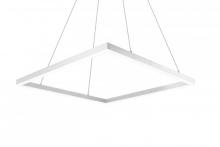  PD62243-WH - Piazza - Square Pendant with Powder Coated Extruded Aluminum