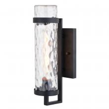  T0772 - Seymour 15.5-in. H Outdoor Wall Light Textured Black