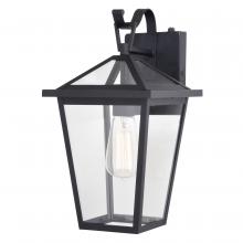  T0716 - Derby 8-in Outdoor Wall Light Matte Black