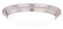  C0124 - Leo 12" LED Bluetooth Flush Mount Satin Nickel