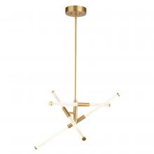  P0426 - Avalon 27-in. W 6 Light LED Pendant Muted Brass