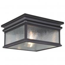  T0472 - Cambridge 12-in Outdoor Flush Mount Ceiling Light Oil Rubbed Bronze