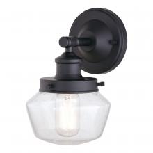  T0573 - Collins 6 in. W Outdoor Wall Light Matte Black