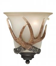  W0148 - Yoho 9-in Antler Wall Light Black Walnut