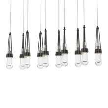  131207-SKT-LONG-14-ZM0434 - Link 10-Light Clear Glass Pendant