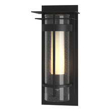  305996-SKT-80-ZS0654 - Torch  Seeded Glass Small Outdoor Sconce with Top Plate