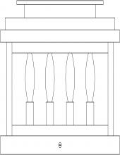  BOC-14RM-BK - 14" Bournemouth Column Mount