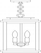  BOH-8CS-MB - 8" Bournemouth Pendant