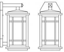  AVB-6GW-BK - 6" avenue wall bracket