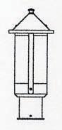  BP-6LGW-BK - 6" berkeley long body post mount