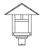  EP-16EOF-BZ - 16" evergreen post mount without overlay (empty)