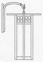  GB-18LGW-BK - 18" glasgow long body wall mount