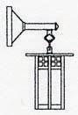  GB-6LSAGW-AB - 6" glasgow long body wall mount with straight arm