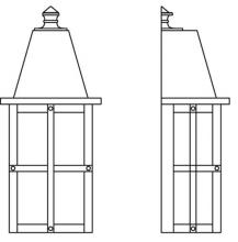  HW-6GW-BK - 6" hartford flush wall mount