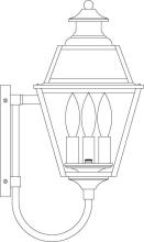  INB-8GRRM-AC - 8" inverness wall mount with glass roof