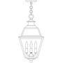  INH-10GRCLR-BK - 10" inverness pendant with glass roof