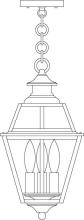  INH-8GRCLR-AB - 8" inverness pendant with glass roof