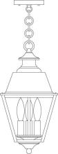  INH-8MRCLR-BK - 8" inverness pendant with metal roof