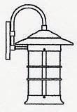  NB-9LGW-BK - 9" newport long body wall mount