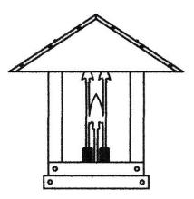  TRC-16ARGW-BK - 16" timber ridge column mount with arrow filigree