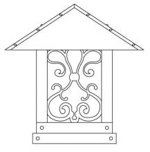  TRC-16ASGW-BK - 16" timber ridge column mount with ashbury  filigree