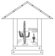  TRC-16CTGW-BK - 16" timber ridge column mount with cactus  filigree