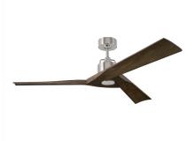  3ALMSM52BS - Alma 52-inch indoor/outdoor Energy Star smart ceiling fan in brushed steel silver finish