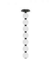  SLPD22630BZS - Sean Lavin Perle 1-light dimmable LED pendant with dark bronze finish and glass shade