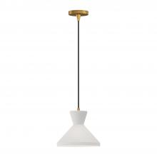  PD473710AGOP - Betty 10-in Aged Gold/Opal Glass 1 Light Pendant