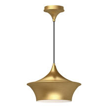  PD523013BG - Emiko 12-in Brushed Gold 1 Light Pendant