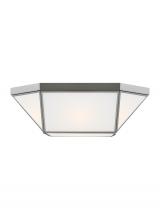  7579452EN3-962 - Morrison modern 2-light LED indoor dimmable ceiling flush mount in brushed nickel silver finish with