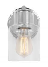  DJV1001CH - Sayward Transitional 1-Light Wall Sconce Bath Vanity in Chrome Finish With Clear Glass Shade