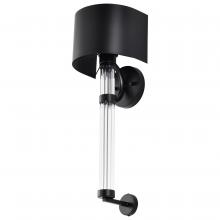  60/7756 - Teagon 1 Light Wall Sconce; Matte Black Finish; Metal Shade