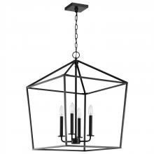  60/7942 - Emma 4 Light Large Pendant; Matte Black Finish