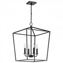  60/7951 - Emma 4 Light Small Pendant; Dark Bronze Finish