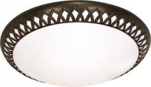  60/925 - Rustica - 3 Light CFL - 17" - Flush Mount - (3) 18w GU24 / Lamps Included